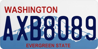 WA license plate AXB8089
