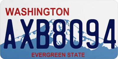 WA license plate AXB8094