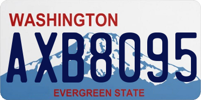 WA license plate AXB8095