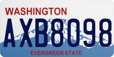 WA license plate AXB8098