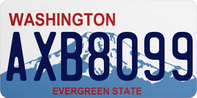 WA license plate AXB8099