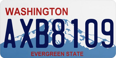 WA license plate AXB8109