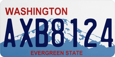WA license plate AXB8124