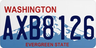 WA license plate AXB8126