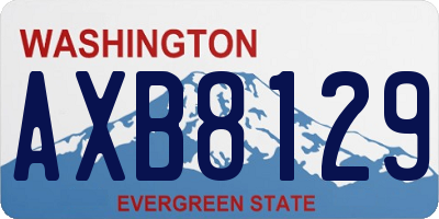 WA license plate AXB8129