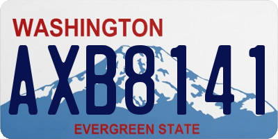 WA license plate AXB8141