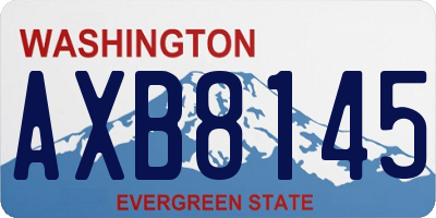 WA license plate AXB8145
