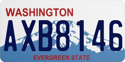 WA license plate AXB8146
