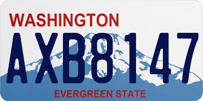 WA license plate AXB8147