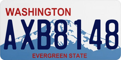 WA license plate AXB8148