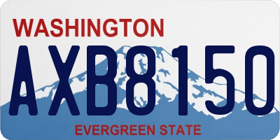 WA license plate AXB8150