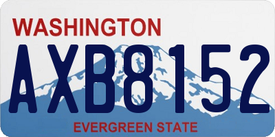 WA license plate AXB8152