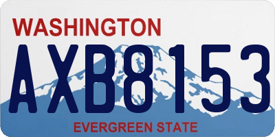WA license plate AXB8153