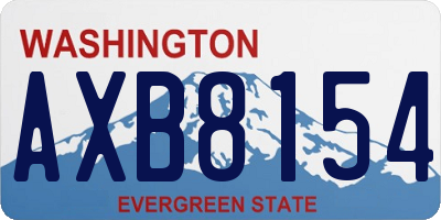 WA license plate AXB8154