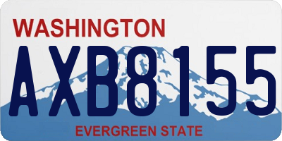 WA license plate AXB8155