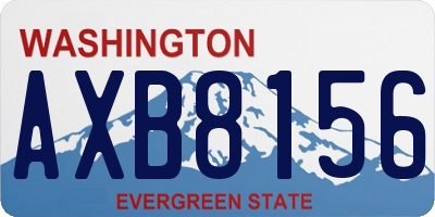 WA license plate AXB8156