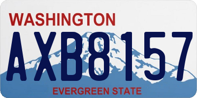 WA license plate AXB8157