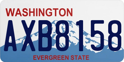 WA license plate AXB8158