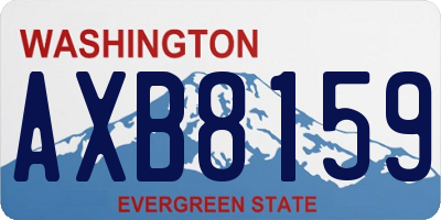 WA license plate AXB8159