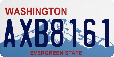 WA license plate AXB8161