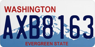 WA license plate AXB8163