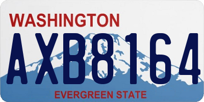WA license plate AXB8164
