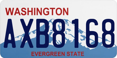 WA license plate AXB8168