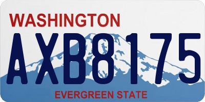 WA license plate AXB8175