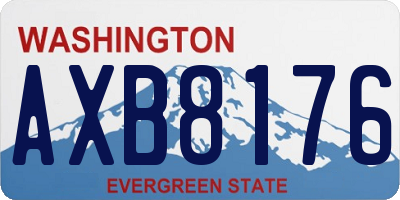 WA license plate AXB8176