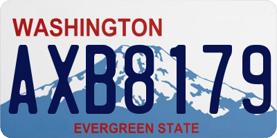 WA license plate AXB8179