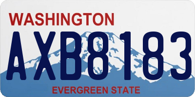 WA license plate AXB8183