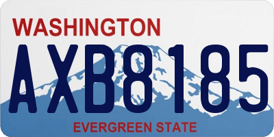 WA license plate AXB8185