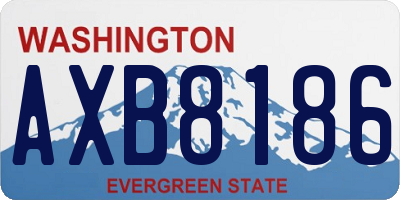 WA license plate AXB8186