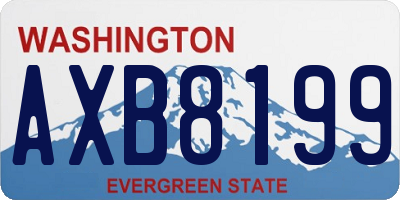 WA license plate AXB8199
