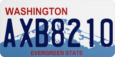 WA license plate AXB8210
