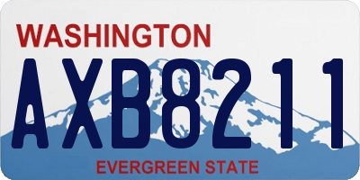 WA license plate AXB8211