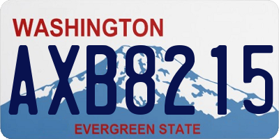 WA license plate AXB8215