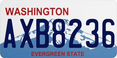 WA license plate AXB8236