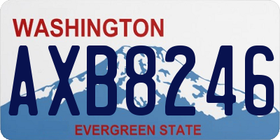 WA license plate AXB8246