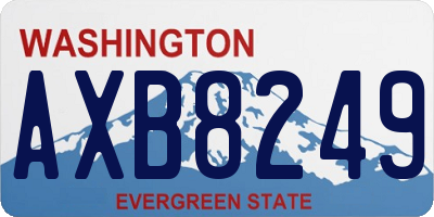 WA license plate AXB8249