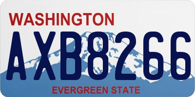 WA license plate AXB8266