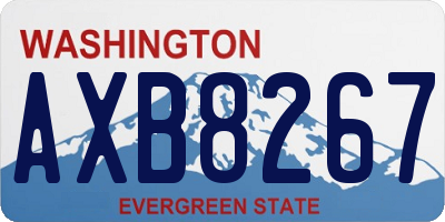 WA license plate AXB8267