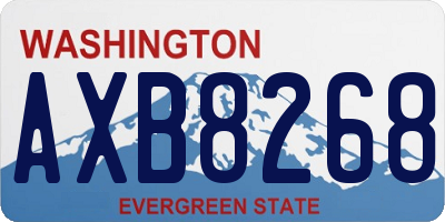 WA license plate AXB8268