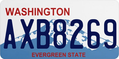 WA license plate AXB8269