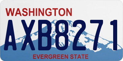 WA license plate AXB8271