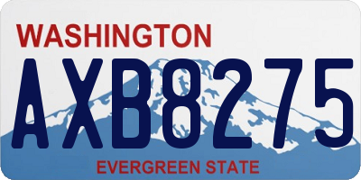 WA license plate AXB8275