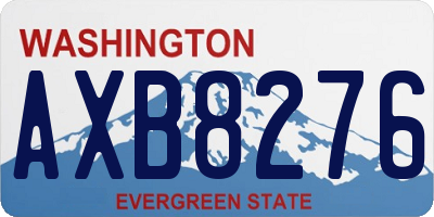 WA license plate AXB8276