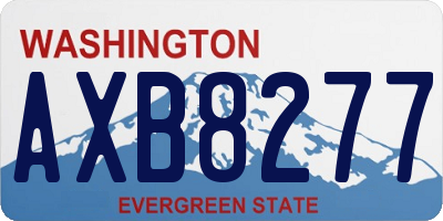 WA license plate AXB8277