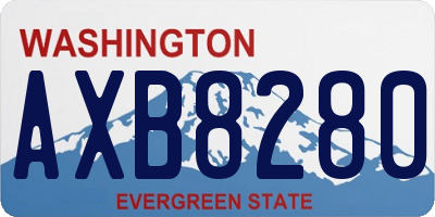 WA license plate AXB8280