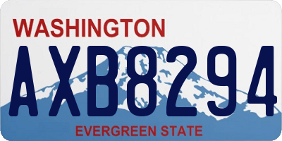 WA license plate AXB8294